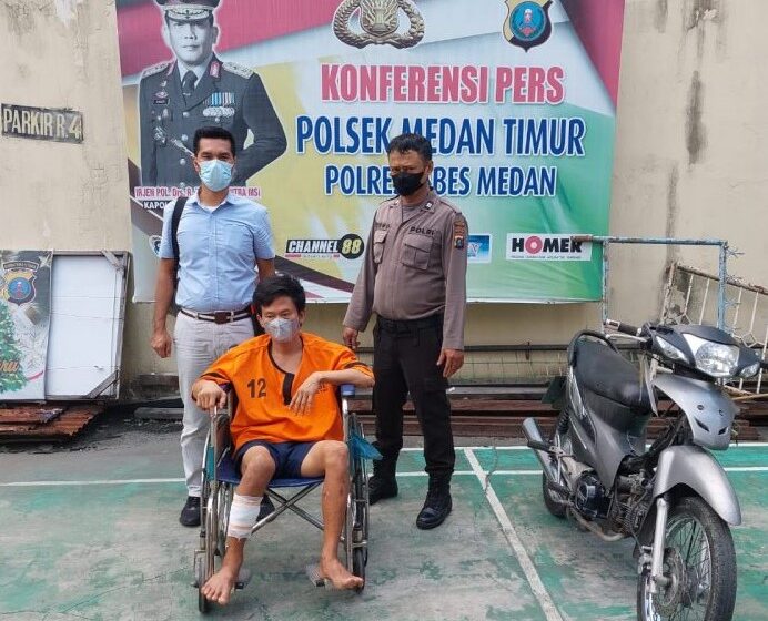  Polsek Medan Timur Tembak Residivis Curanmor