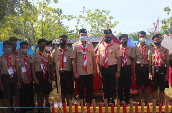  Didampingi Kasdim 1311/Morowali, Bupati Drs Taslim Buka Upacara Hari Baden Powell Ke-165