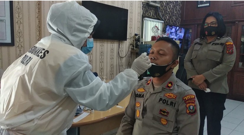  Polsek Medan Timur Swab Antigen Personel Agar Tetap Sehat Jalankan Tugas