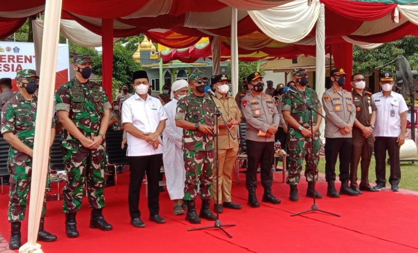 Kapolda Sumut Bersama Pangdam I/BB Tinjau Pelaksanaan Vaksinasi di Polres Batubara