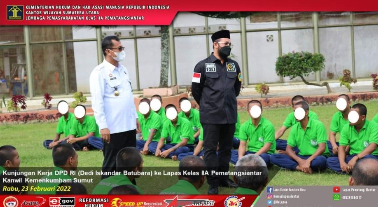  Lapas Kelas IIA Pematangsiantar Sambut Kunjungan Anggota DPD RI Iskandar Batubara