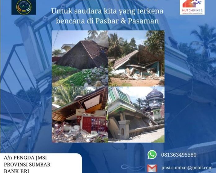  Aksi Donasi Kelurga Besar JMSI Untuk Korban Gempa di Sumbar