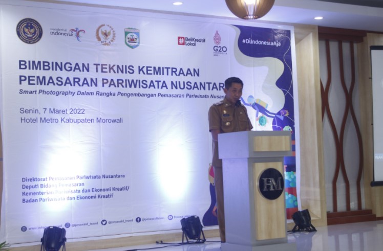  Dukung Peningkatan SDM Morowali, Bupati Hadiri Bimtek Kemitraan Pemasaran Pariwisata Nusantara