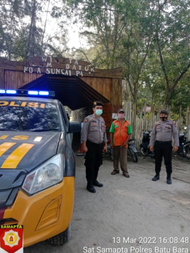  Sat Sabhara Polres Batubara Patroli Tempat Wisata, Masyarakat Aman saat Liburan