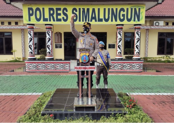  Kapolres Simalungun Pimpin Apel Pagi, Ini Arahannya