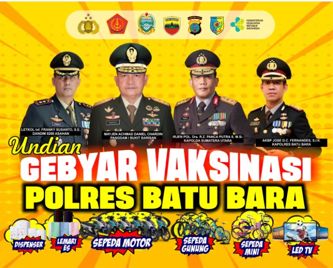  Polres Batubara Gelar Gebyar Vaksinasi Berhadiah