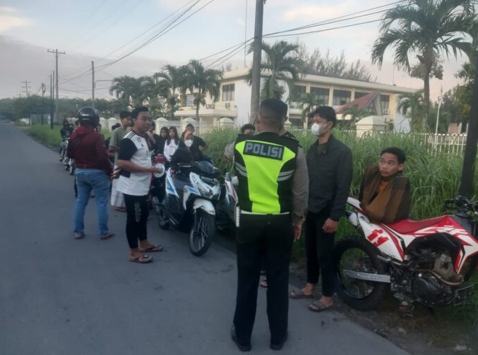  Polsek Percut Seituan Gelar Patroli Asmara Subuh Cegah Tawuran