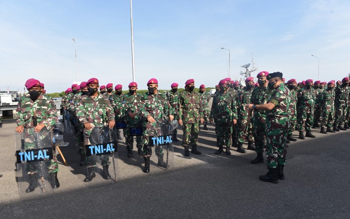 Antisipasi Kondisi Keamanan, Danlantamal I Periksa Kesiapan Pasukan dan Kenderaan Pendukung