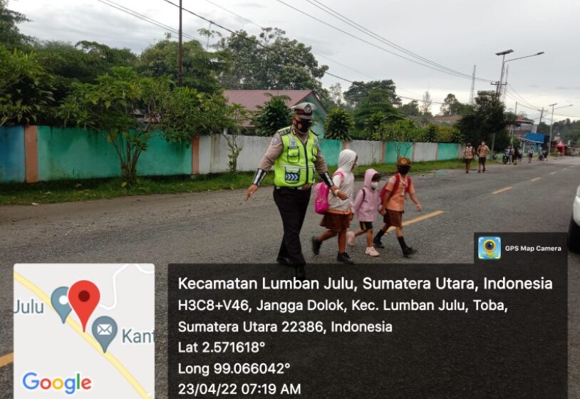  Sat Lantas Polres Toba Laksanakan Giat Gatur Lalin di Pagi Hari