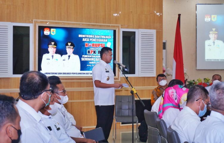  Rapat Monitoring Pencegahan Korupsi, Wabup Sergai Ingatkan OPD Serius Tindaklanjuti Rekomendasi KPK