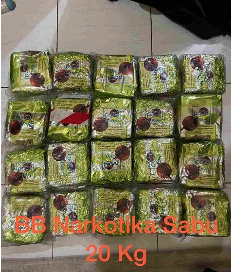  Bawa 20 Kg Sabu ke Medan, Kurir Narkoba Asal Aceh Diciduk