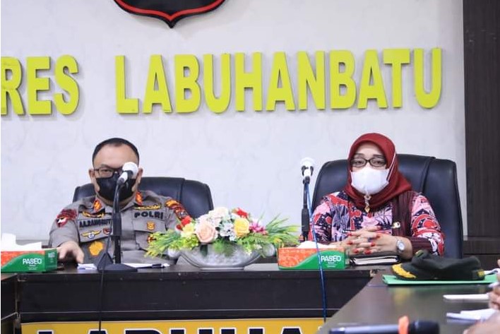 Wabup bersama Kapolres Labuhanbatu Ikuti Rapat Koordinasi Lintas Sektoral Persiapan Idul Fitri 1443 H