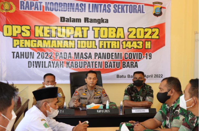 Polres Batubara Gelar Rapat Koordinasi Lintas Sektoral Dalam Rangka Kesiapan Menghadapi Idul Fitri Tahun 2022