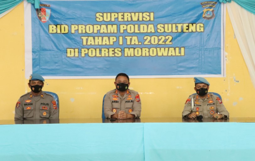 Super Visi Bid. Propam Sulteng Tahap I TA 2022 Kunjungi Polres Morowali