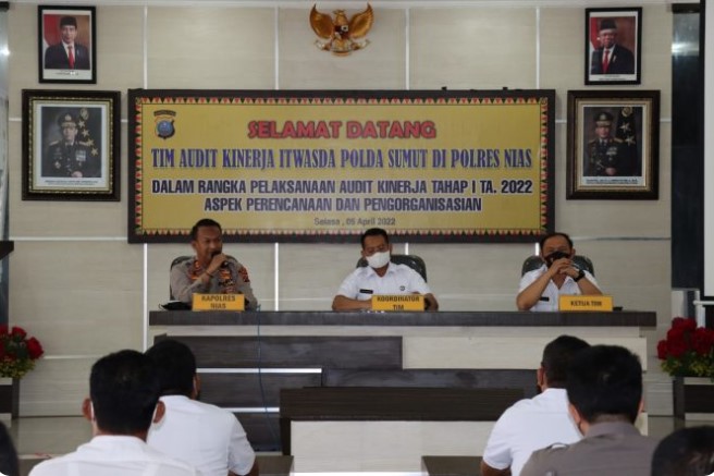 Itwasda Polda Sumut Audit Kinerja Tahap I Polres Nias