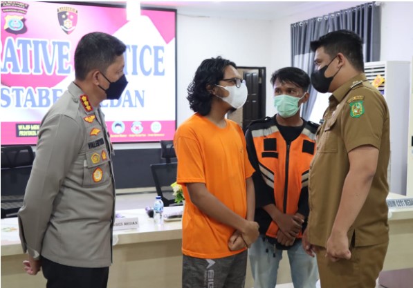  Resmi Berdamai, Polrestabes Medan Hadirkan Restorative Justice Kasus Pengancam Jukir E-Parking