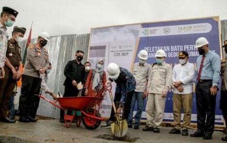  PT IMIP Bangun Rumah Sakit di Morowali, Bupati Letakkan Batu Pertama