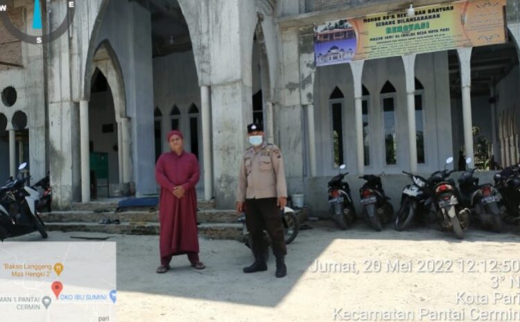  Berikan Rasa Aman, Polsek Pantai Cermin Gelar Pengamanan Shalat Jumat