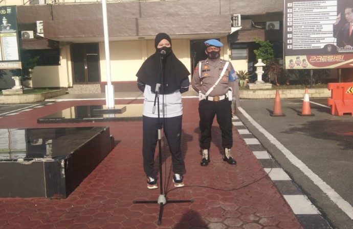  Pimpin Apel Pagi, Wakasat Binmas Polrestabes Medan Ajak Personil Jaga Kebersihan dan Kesehatan