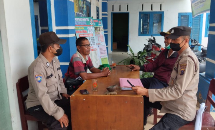  Sat Binmas Polrestabes Medan Ajak Warga Percut Sei Tuan Disiplin Prokes