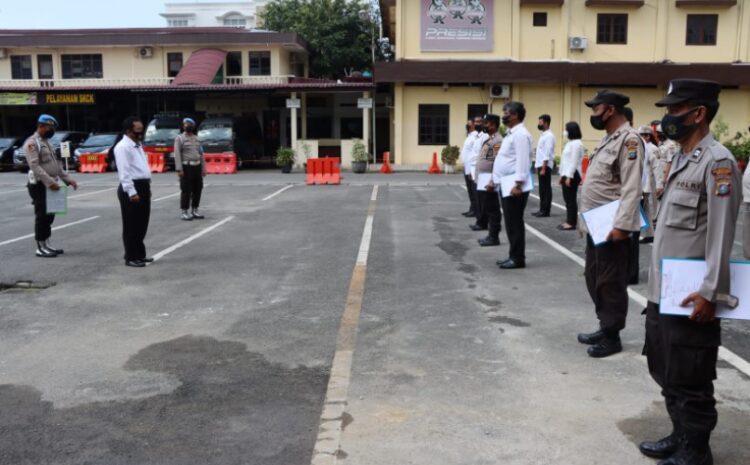  Personel Polrestabes Medan Apel Sore Tingkatkan Disiplin