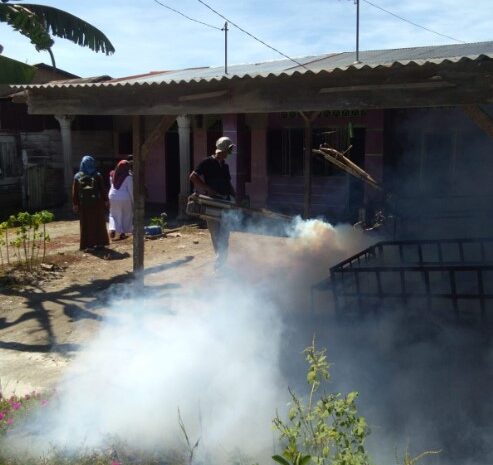  Empat Desa Teluk Mengkudu Difogging, Selamat Hartono: Masyarakat Jaga Kebersihan