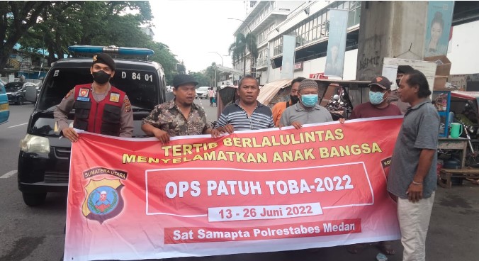  Sat Samapta Polrestabes Medan Imbau Masyarakat Tertib Berlalu Lintas