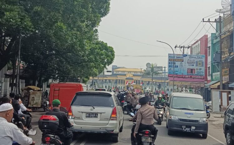  Sat Samapta Polrestabes Medan Kawal Unjuk Rasa Massa ke Konjen India