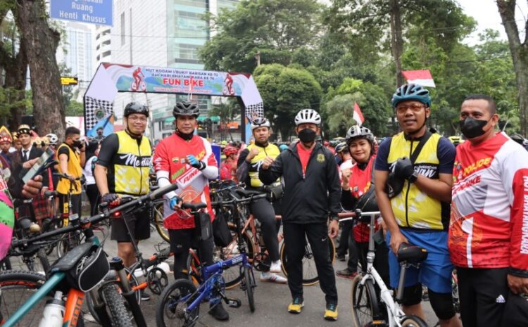  Kapolrestabes Medan Ikuti Fun Bike HUT Bhayangkara Ke-76