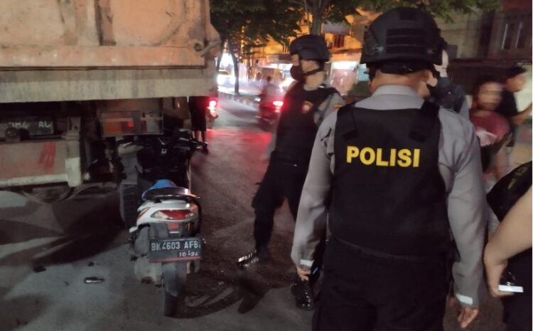  Unit Turjawali Sat Samapta Polrestabes Medan Sigap Bantu Korban Lakalantas