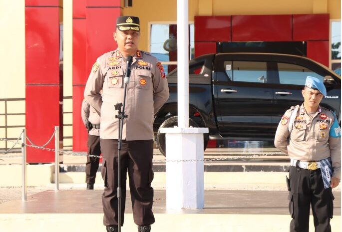 Kapolres Morowali Pimpin Apel Pagi, Tekankan Kedispilinan dan Ketepatan Waktu Anggota Melayani Masyarakat