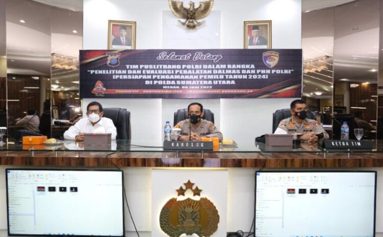 Evaluasi Peralatan Dalmas dan PHH, Tim Puslitbang Polri Kunjungi Polda Sumut