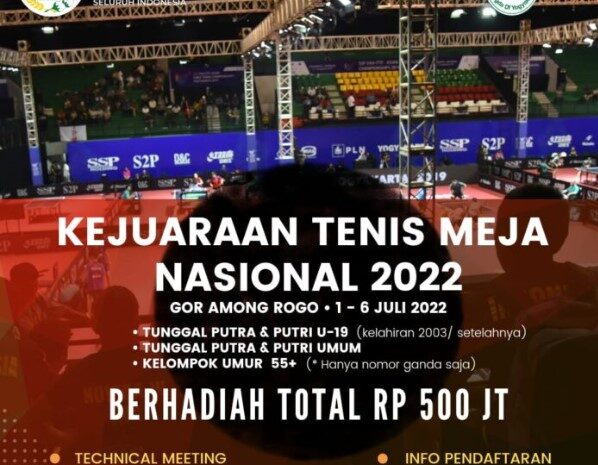  PP PTMSI Pimpinan Oegroseno Gelar Kejurnas Tenis Meja Berhadiah Rp500 Juta