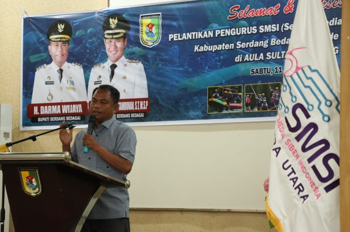  Pelantikan SMSI Sergai, Bupati: Media Peranan Penting Dalam Pembangunan