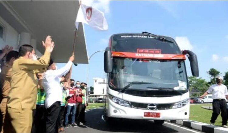 Gubernur Sumut Lepas Keberangkatan Bus BKB