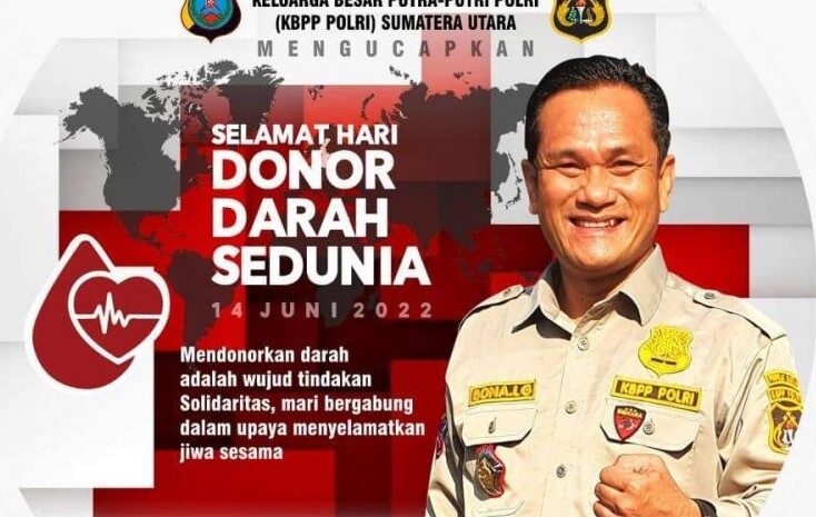 Ketua PD KBPP Polri Sumut: Selamat Hari Donor Darah Sedunia