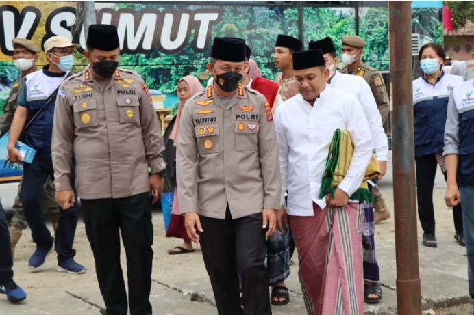  Polrestabes Medan Gelar PAM Salat Idul Adha 1443 H di Lapangan Gajah Mada Medan