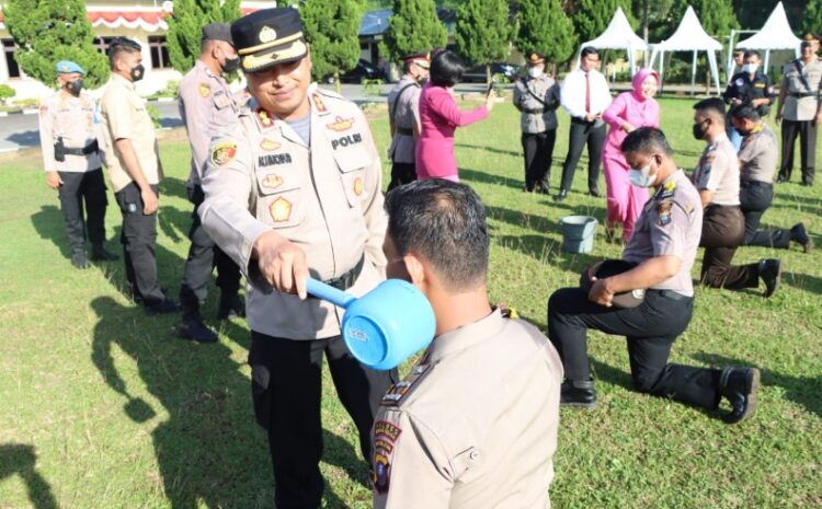  Kapolres Pimpin Upacara Korps Raport Kenaikan Pangkat Periode 1 Juli 2022 Personel Polres Serdang Bedagai