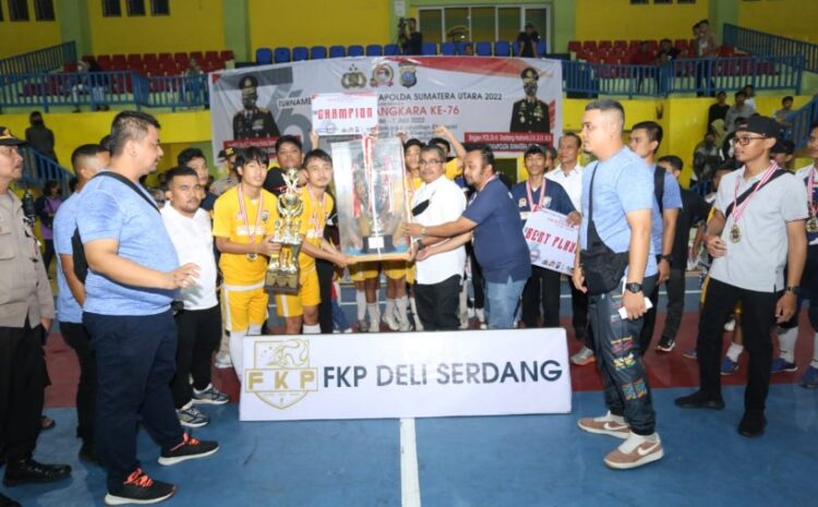  Kapolda Sumut Tutup Turnamen Futsal Hari Bhayangkara Ke-76