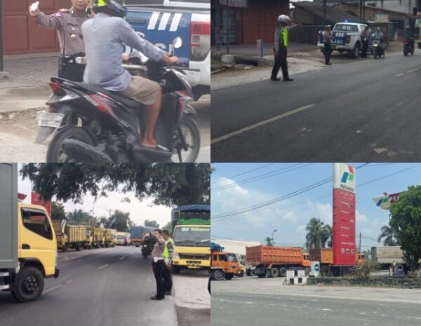  Antrian di SPBU Sampai ke Jalan, Satlantas Polres Serdang Bedagai Bergerak Cepat Atur Lalu Lintas Cegah Kemacetan