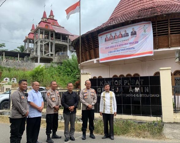  Seminggu Menjabat Kapolres Nias, AKBP Luthfi SIK Silahturahmi di Kantor Sinode Gereja Amin