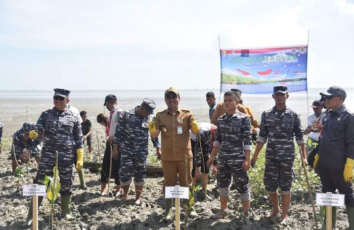  Peringatan Hari Mangrove Sedunia, Pemkab Batubara dan TNI-AL Tanam 5000 Pohon Mangrove