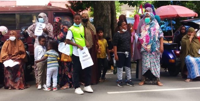  Polrestabes Medan Kawal Unjukrasa Pengungsi Somalia di Kantor UNHCR