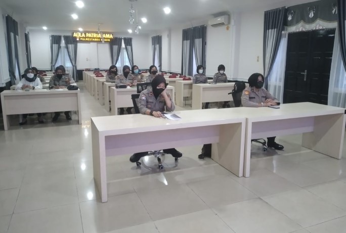  HUT Polwan Ke-74, Polrestabes Medan Gelar Zoom Meeting dan Tetap Pedomani Prokes