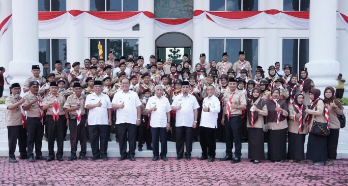  Lepas Kontingen Jamnas, Bupati Asahan Berpesan Manfaatkan Untuk Menggali Ilmu