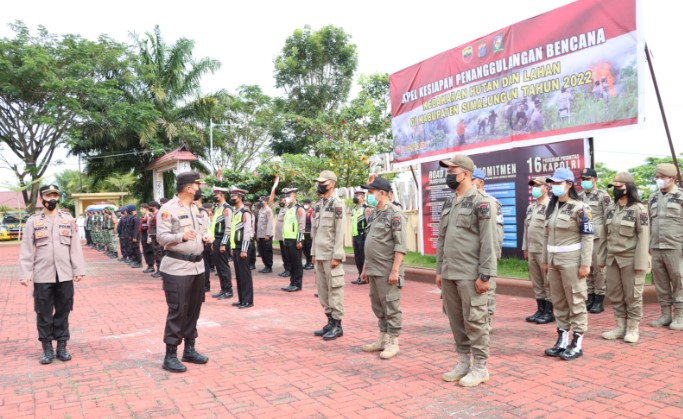  Apel Serentak Penanggulangan Karhutla, Kapolres Simalungun Ajak Masyarakat Bekerjasama Jaga Hutan dan Bijak Buka Lahan