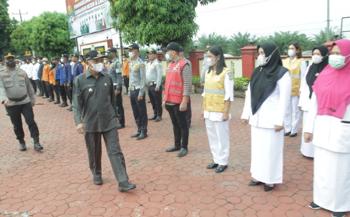 Bupati Asahan Irup Apel Gelar Kesiapan Penanggulangan Bencana Karhutla