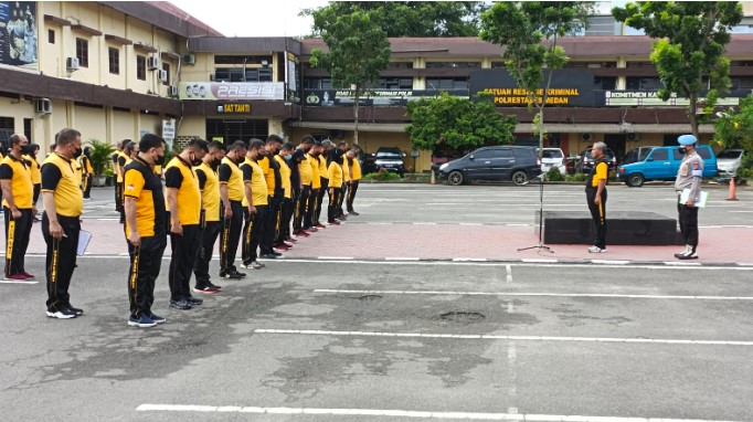  Polrestabes Medan Gelar Apel Pagi Sekaligus Olahraga Bersama