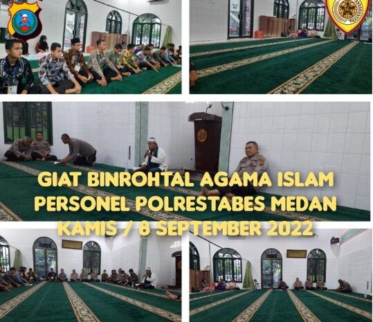  Polrestabes Medan Gelar Binrohtal Untuk Personel Beragama Islam dan Nasrani