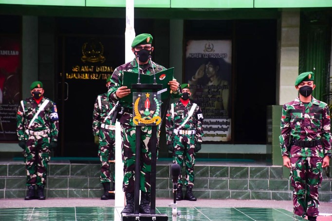 Tingkatkan Jiwa Nasionalisme, Korem 132/Tadulako Gelar Upacara Bendera